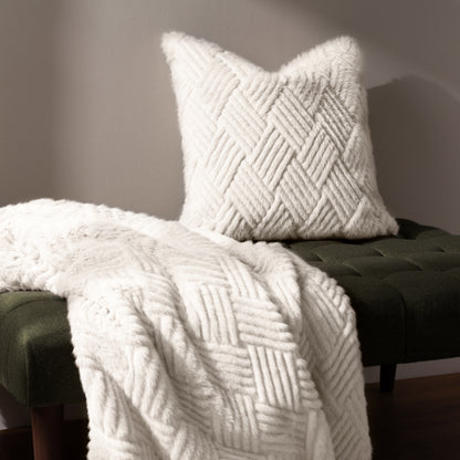 SONNET 45X45 CUSHION CASE ECRU