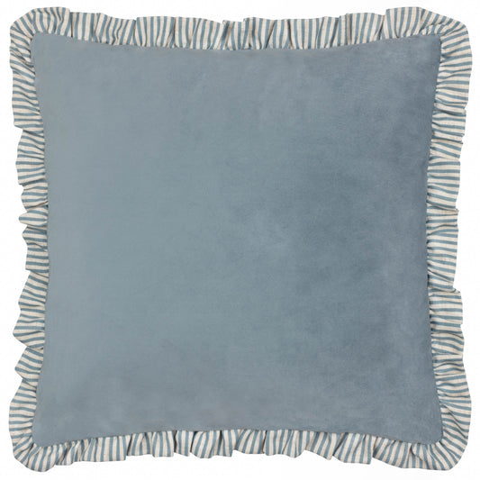 SOLENE RUFFLE 45X45 CUSHION CASE BLUE