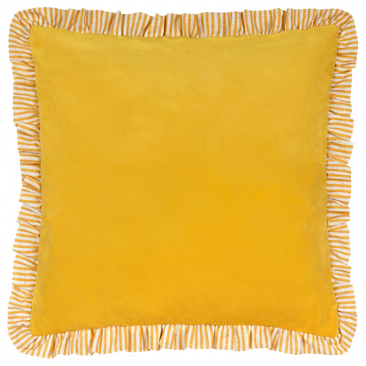 SOLENE RUFFLE 45X45 CUSHION CASE YELLOW