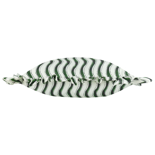 SUMMER SOLSTICE WIGGLY STRIPE 30X50 OUTDOOR CUSHION CASE GREEN