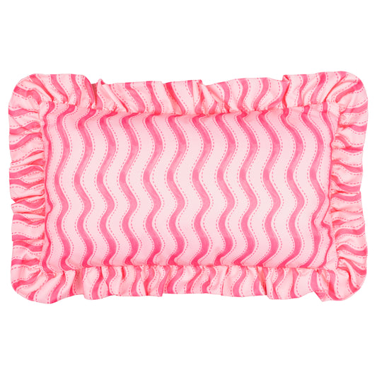 SUMMER SOLSTICE WIGGLY STRIPE 30X50 OUTDOOR CUSHION CASE HOT PINK