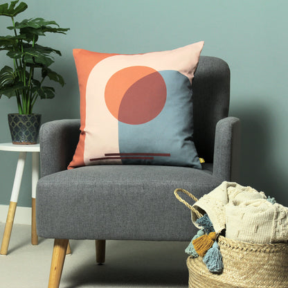 SUN ARCH 50X50 CUSHION CASE CLAY RED