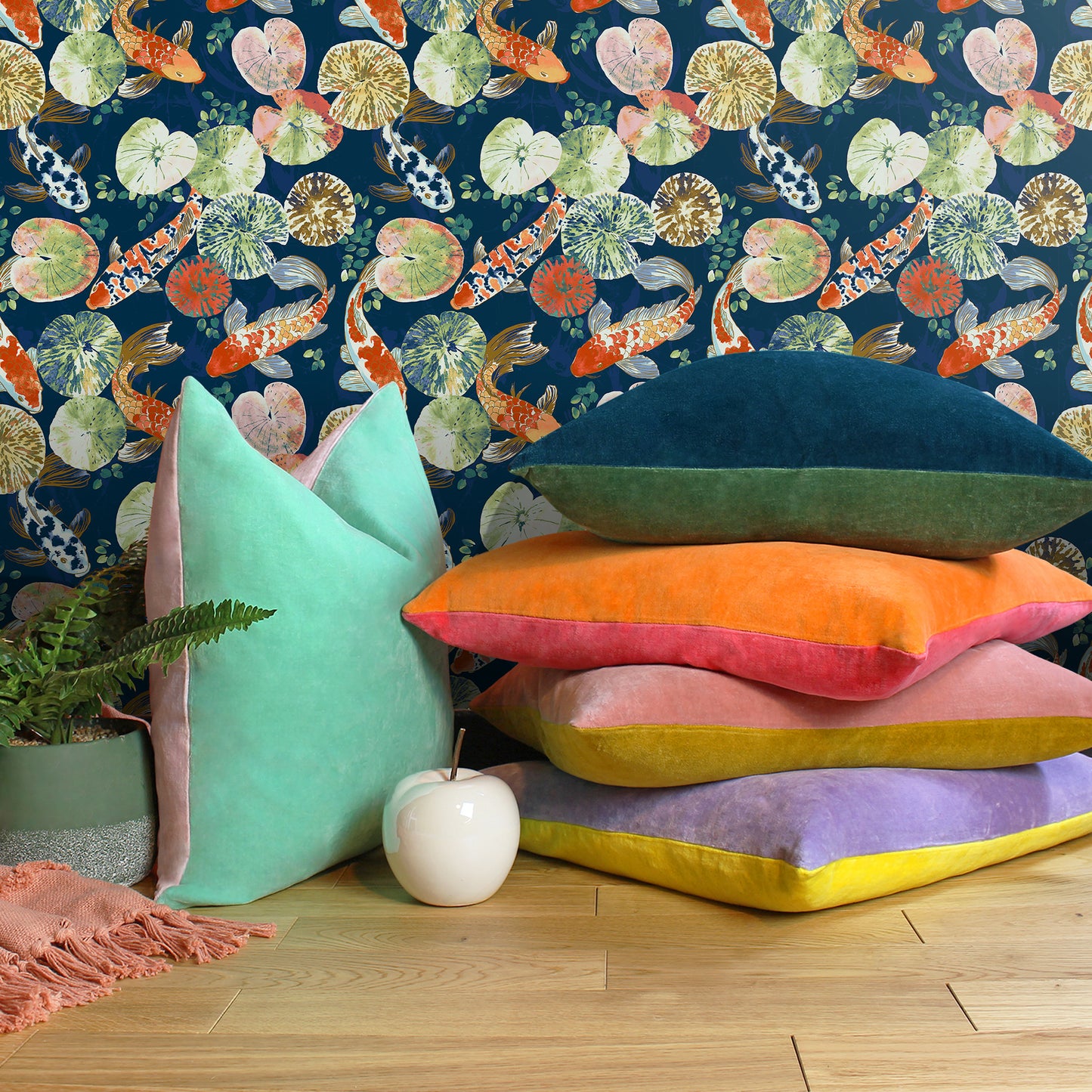 TANDA 50X50 CUSHION CASE EUCALYPTUS/TEAL