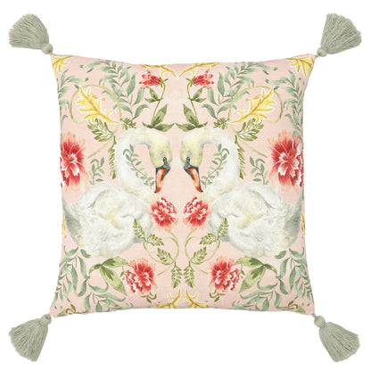 TASSELS HERITAGE 43X43 CUSHION CASE SWANS