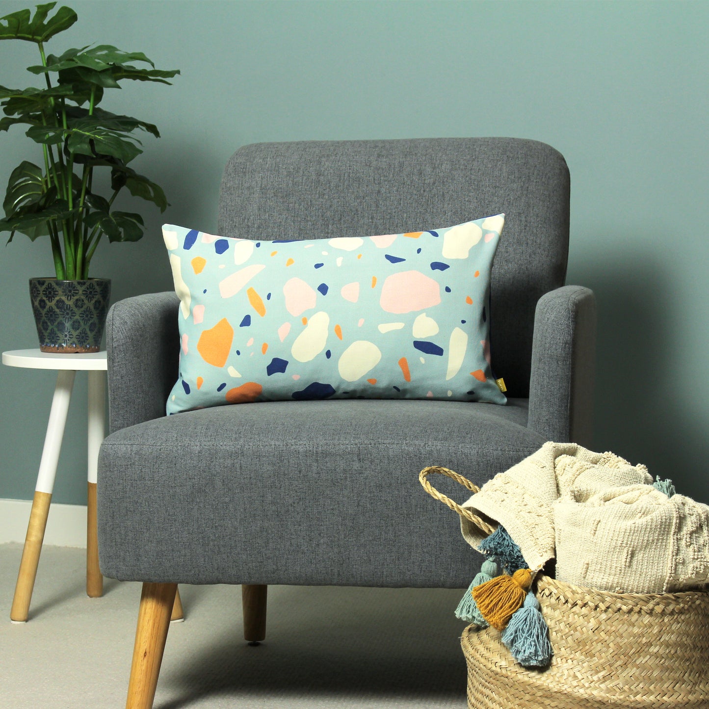 TERRA 30X50 CUSHION CASE AQUA