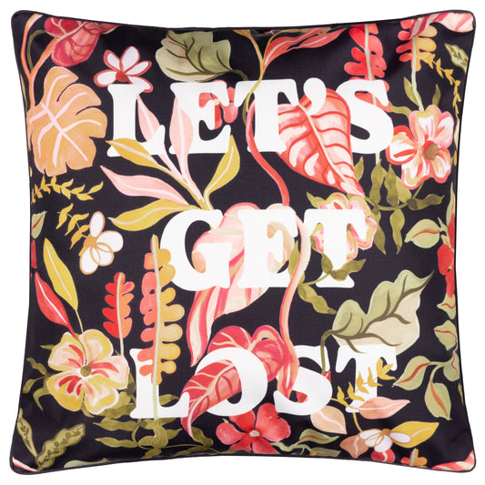 TROPICAL BLOOM 45X45 OUTDOOR CUSHION CASE BLACK