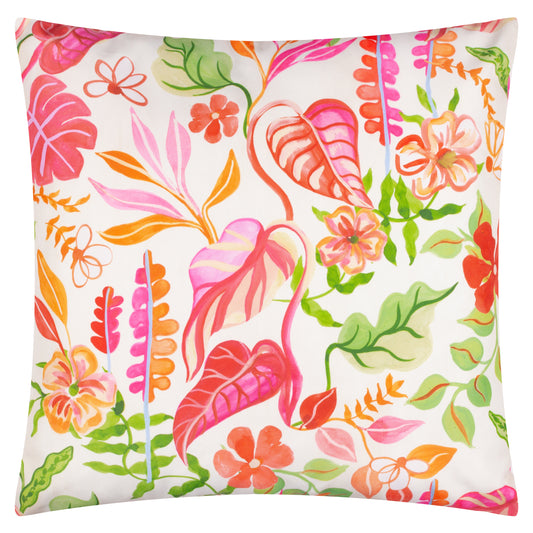 TROPICAL BLOOM 45X45 OUTDOOR CUSHION CASE NATURAL