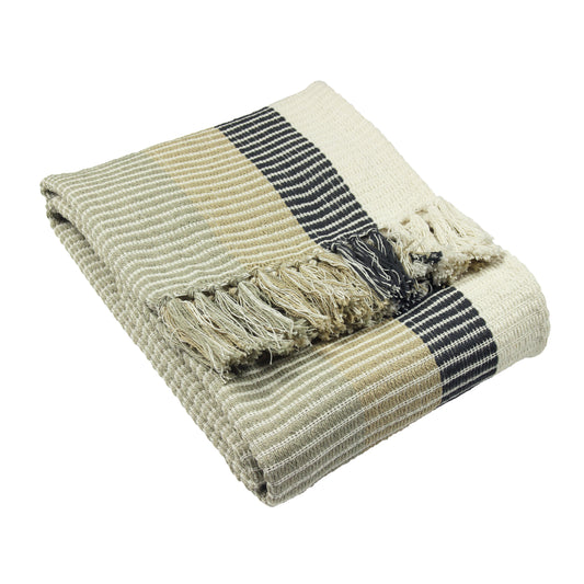 TULSA 130X180 THROW GREY/NATURAL