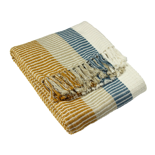 TULSA 130X180 THROW TEAL/OCHRE