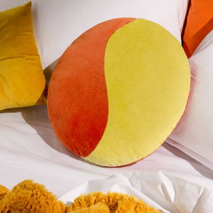 UNITY 40CM ROUND READY FILLED CUSHION ORANGE/YELLOW