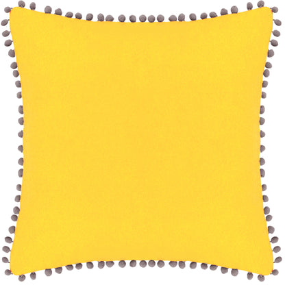 VELVET POMPOM C/C 45X45 YEL/GREY