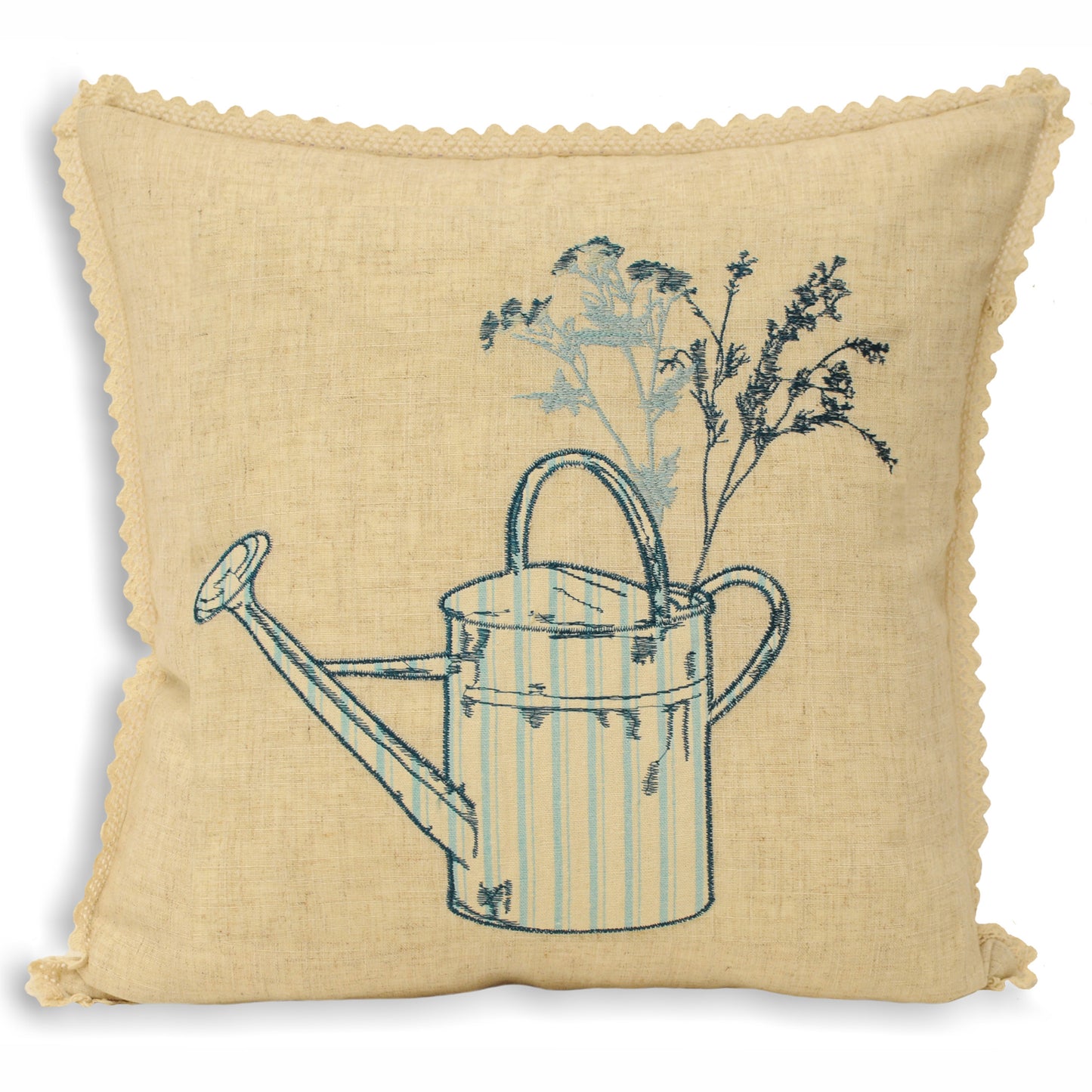 WATERING CAN CUSHION CASE 43X43 BLUE