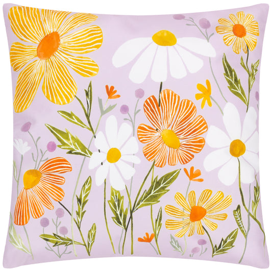 WILDFLOWERS 43X43 OUTDOOR CUSHION CASE LILAC/PEACH