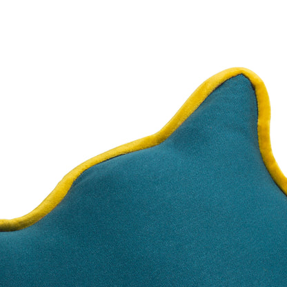 WIGGLE 45X45 FILLED CUSHION BLUE/YELLOW