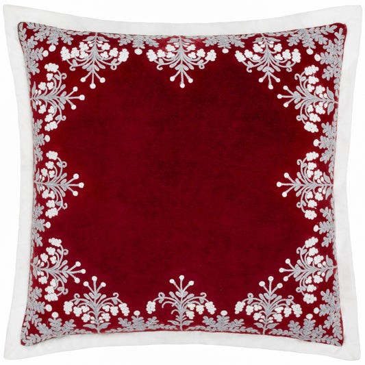 WINTER BLOOM 50X50 CUSHION CASE RED