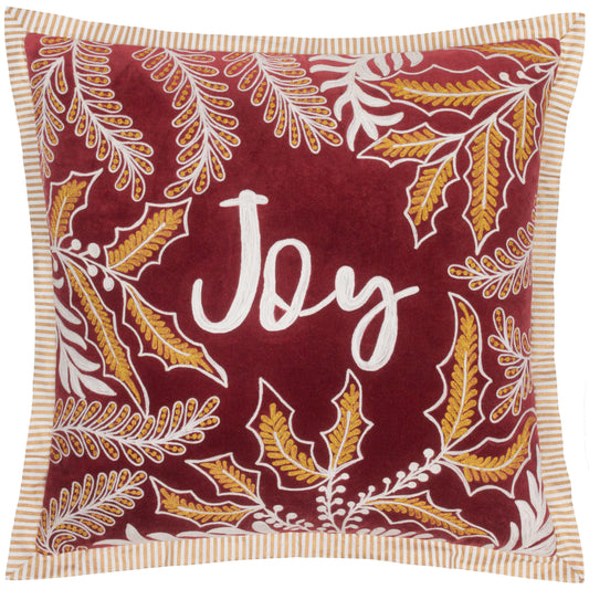 WINTER JOY 50X50 CUSHION CASE RED
