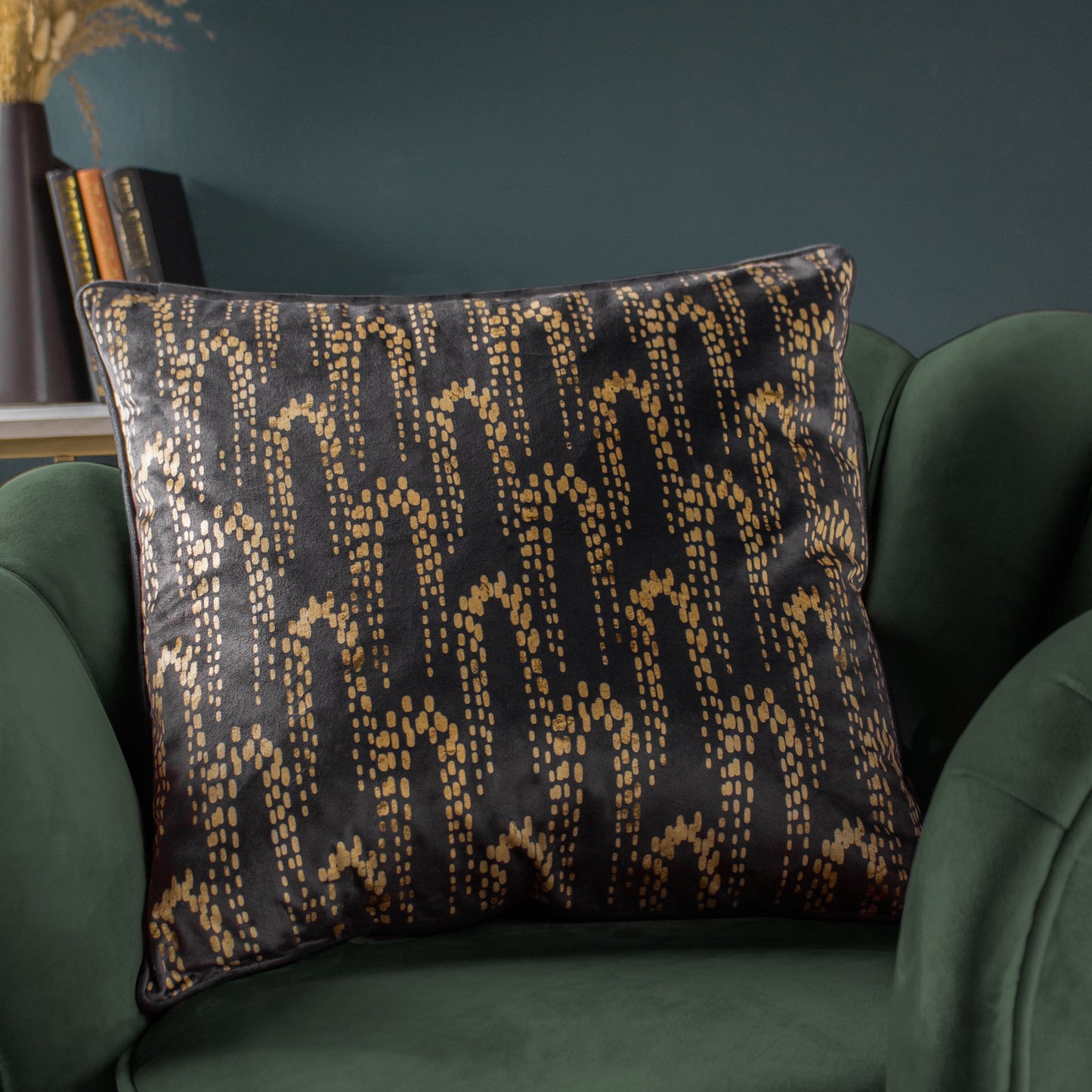 WISTERIA 50X50 CUSHION COVER CHARCOAL