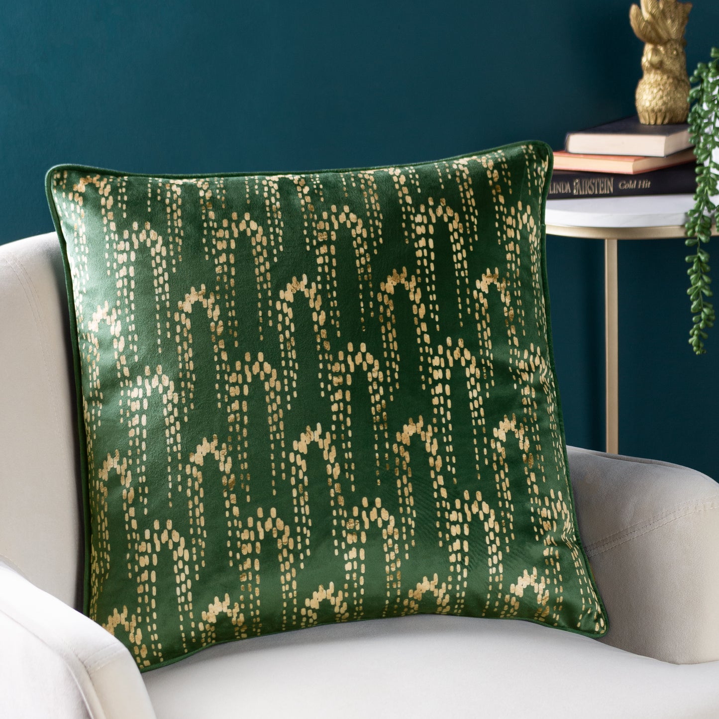 WISTERIA 50X50 CUSHION COVER EMERALD