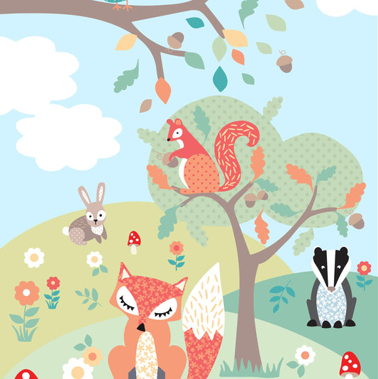 WOODLAND WALL MURAL MULTI