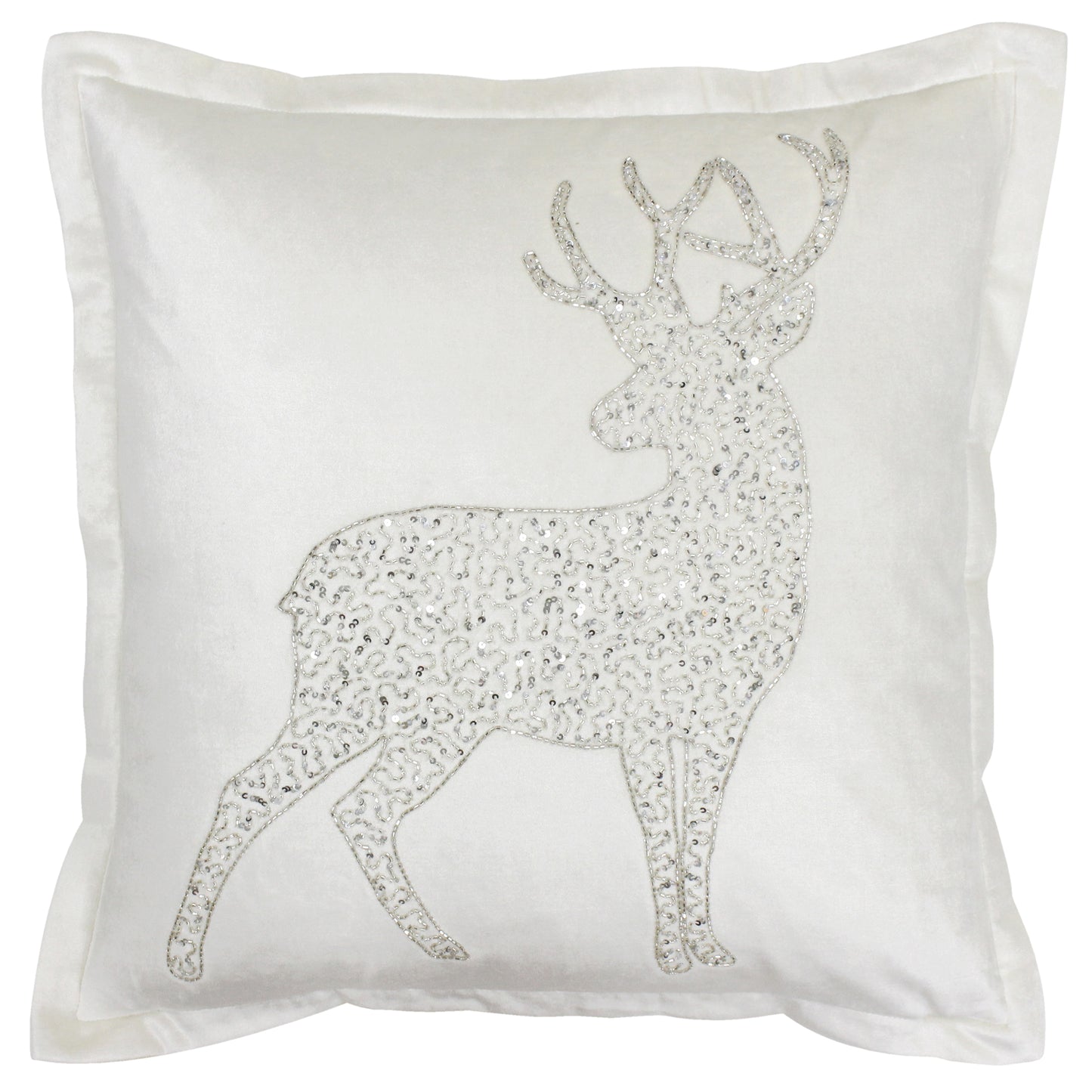 W/LAND PRANCER 50X50 CUSHION CASE WHITE