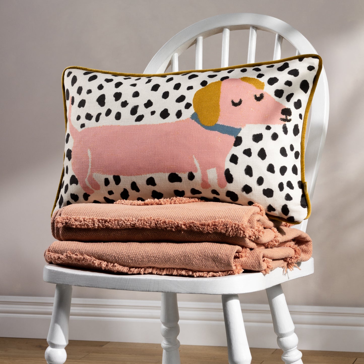 WOOFERS SAUSAGE DOG 30X50 CUSHION CASE MULTI