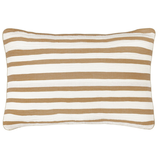 WOVEN STRIPE 40X60 CUSHION CASE CINNAMON