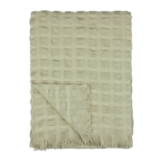 WALTON WAFFLE 130X180 THROW SAGE