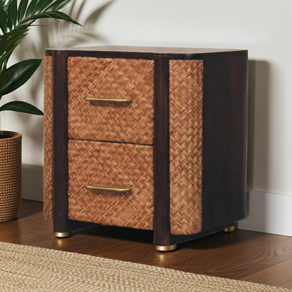 Havana Canefront Bedside Table | Nightstand