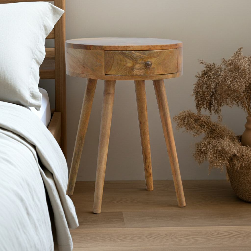 Nordic Circular Shaped Bedside Table | Nightstand