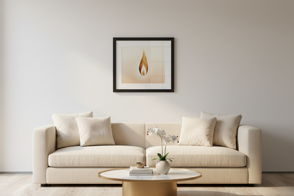 Abstract Candle Flame Framed Wall Art | Livvat Exclusive