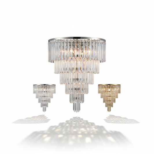 Aethelred Grand Cascading Crystal Chandelier