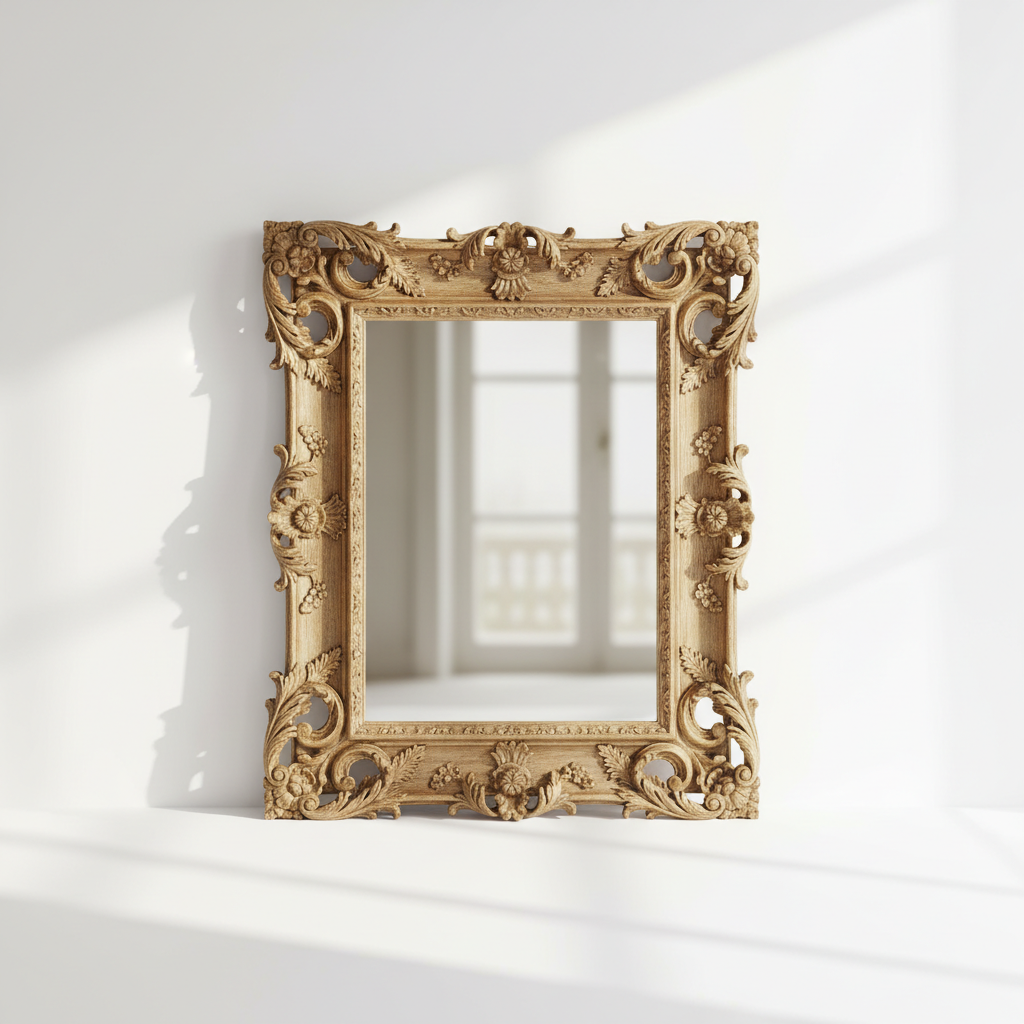 Aethelred Hand-Carved 23.75k Giltwood Mirror