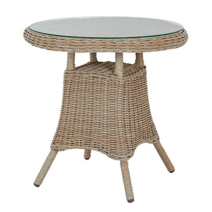 Amalfi Collection Outdoor Bistro Table With Wood Top