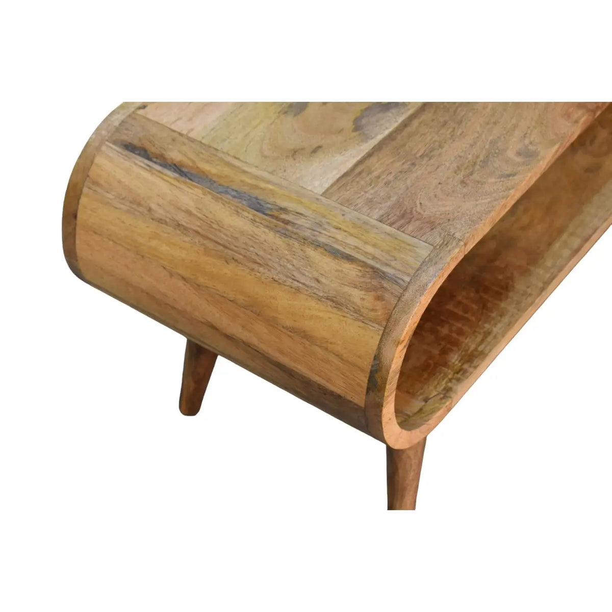 Amaya Nordic Style Oak Coffee Table Solid Mango Wood Living Room Table