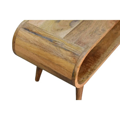 Amaya Nordic Style Oak Coffee Table Solid Mango Wood Living Room Table