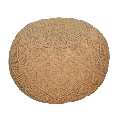 Ansley Beige Pouffe | Footstool | Ottoman