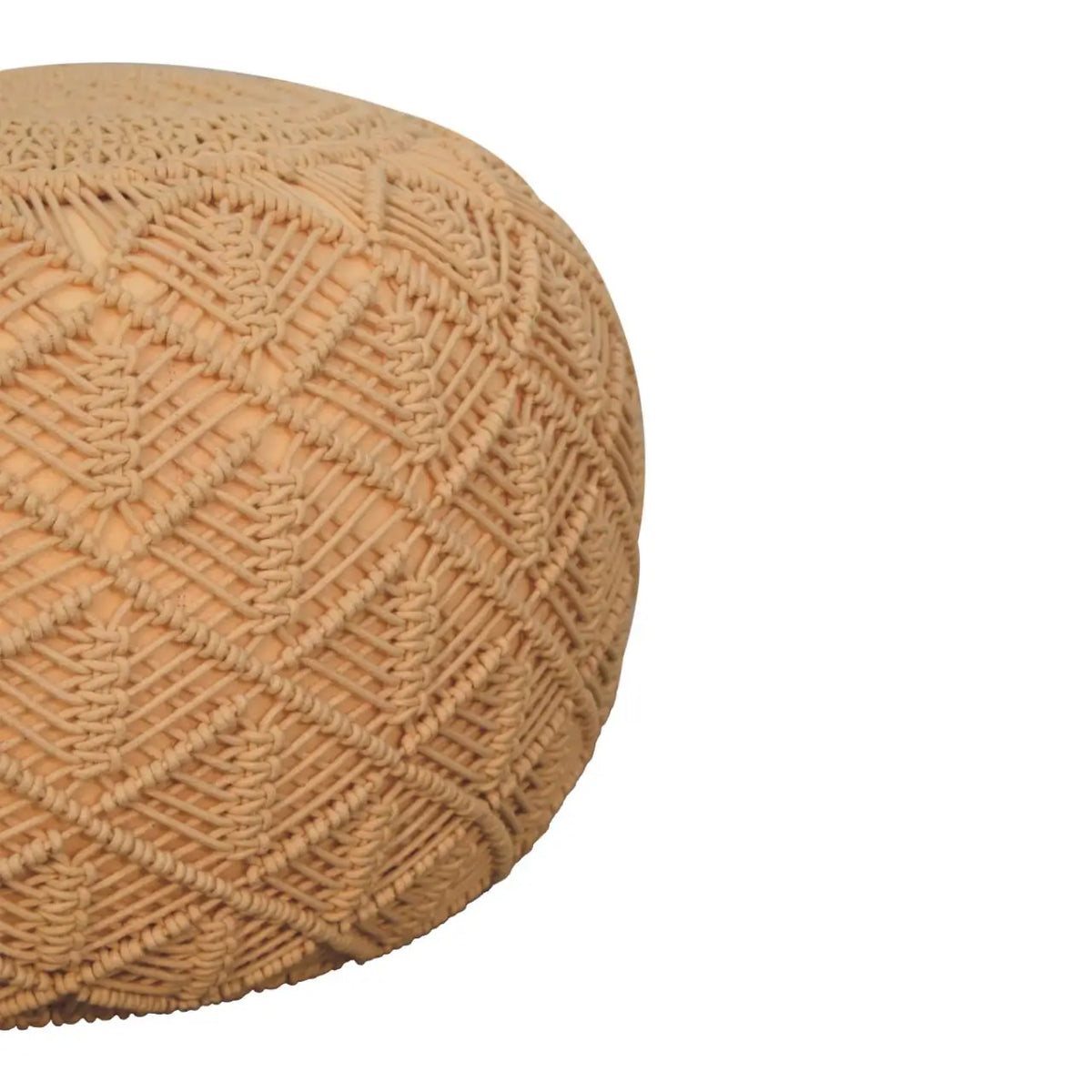 Ansley Beige Pouffe | Footstool | Ottoman