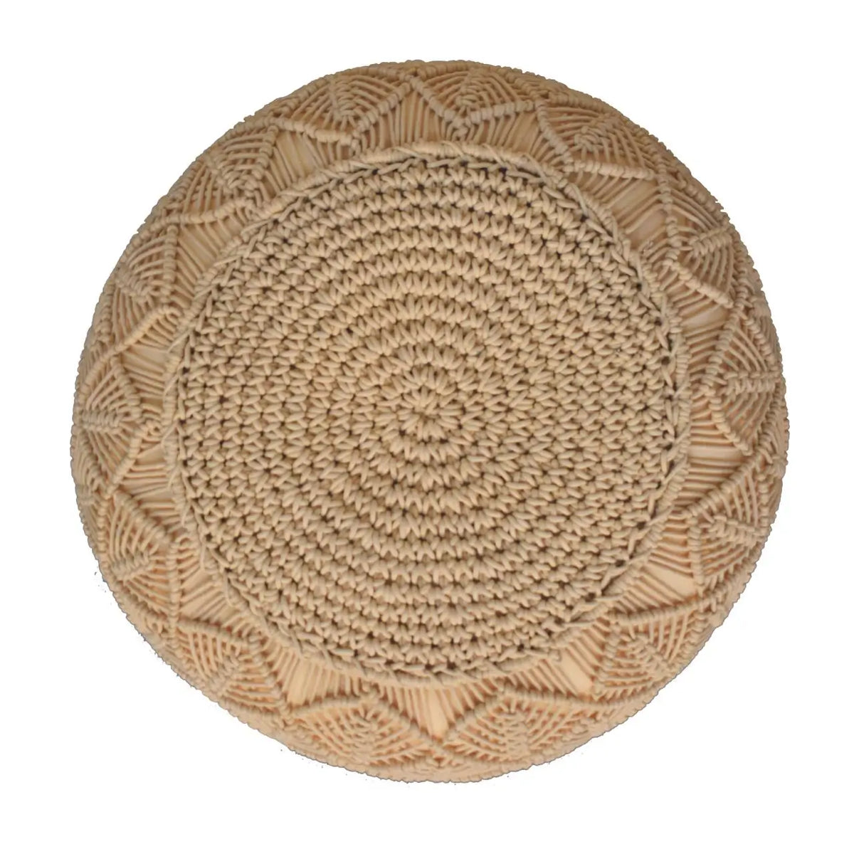 Ansley Beige Pouffe | Footstool | Ottoman
