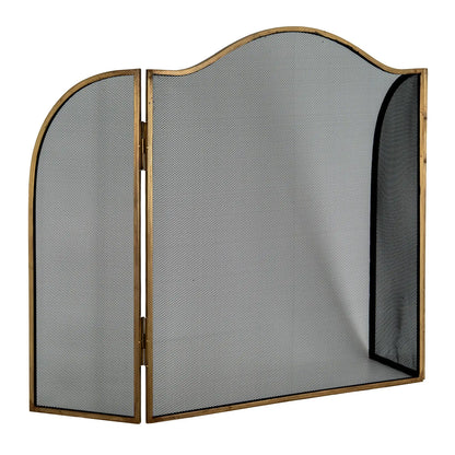 Antiqued Brass Large  Fire Screen