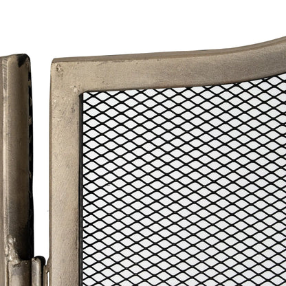 Antiqued Silver Fire Screen