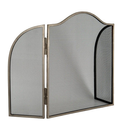 Antiqued Silver Fire Screen