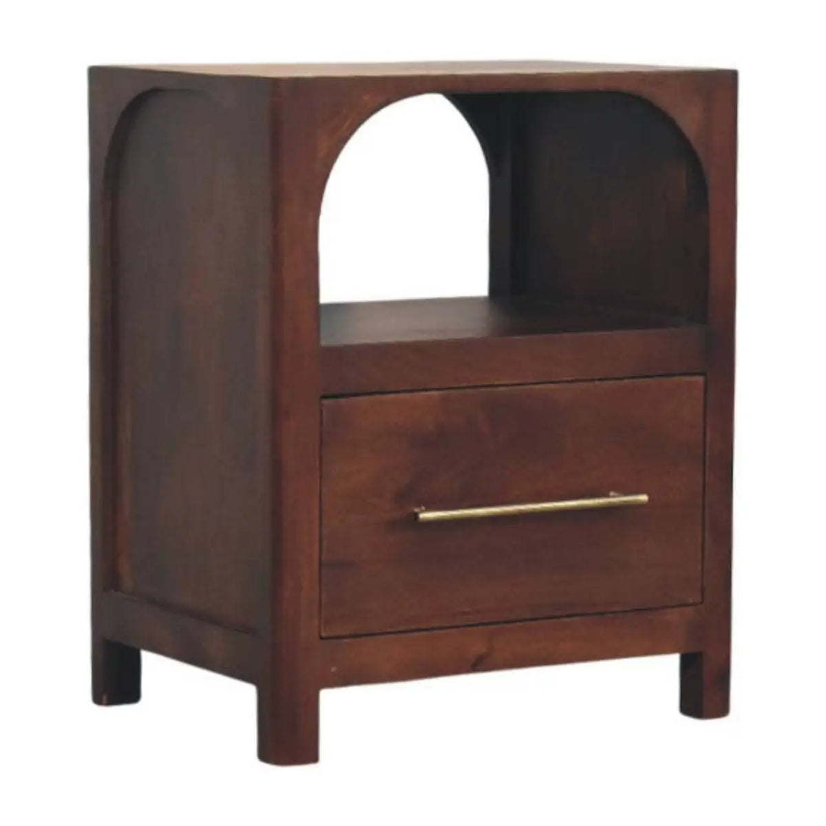 Arched Edge 1 Drawer Bedside Table | Nightstand