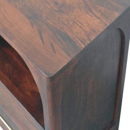 Arched Edge 1 Drawer Bedside Table | Nightstand