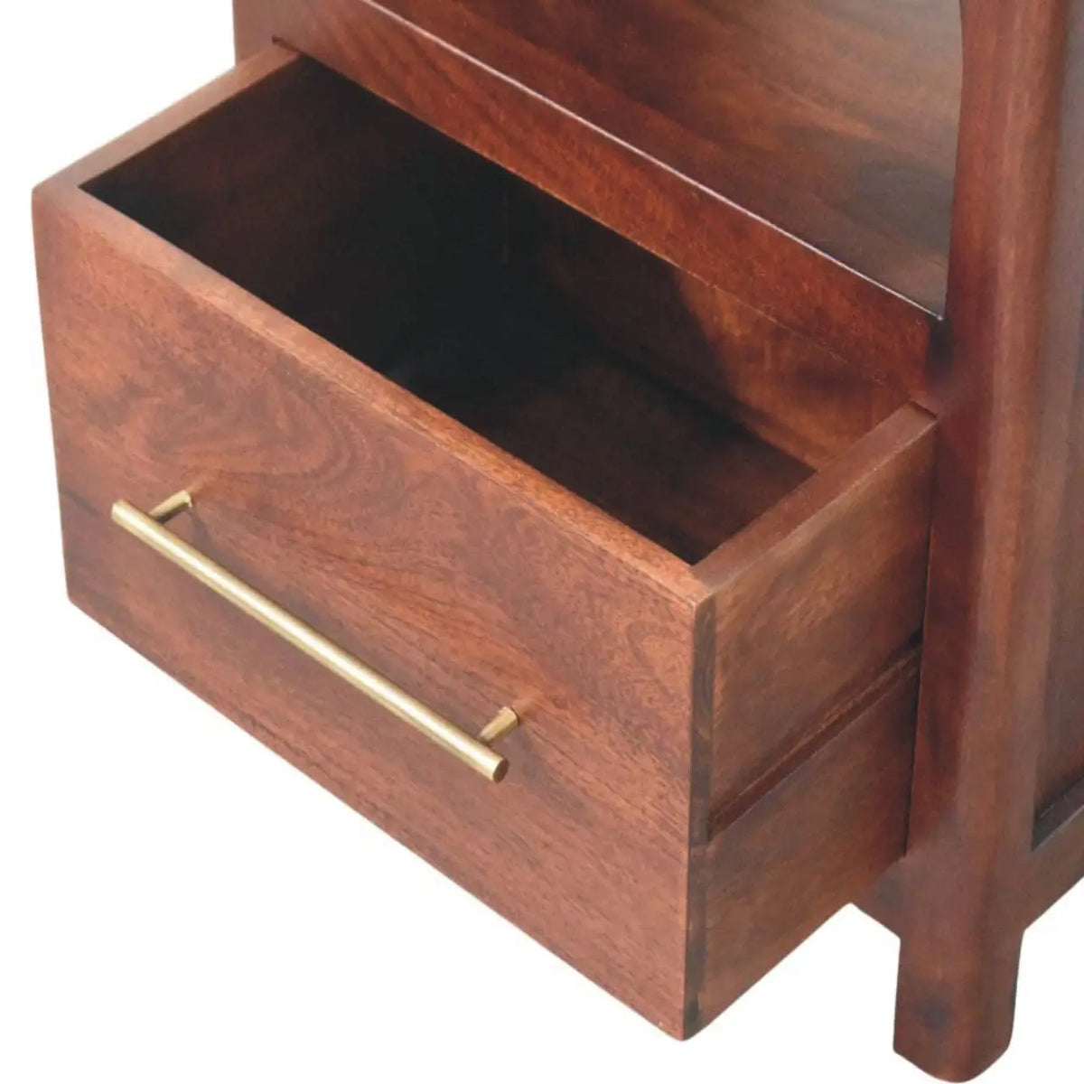 Arched Edge 1 Drawer Bedside Table | Nightstand