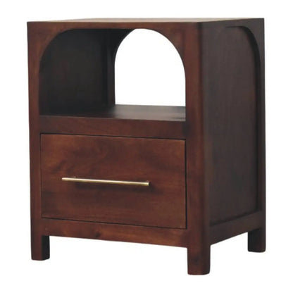 Arched Edge 1 Drawer Bedside Table | Nightstand