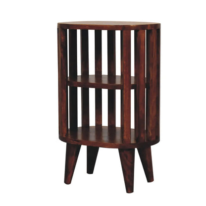 Ariella Double Shelf Chestnut Bedside Table | Nightstand