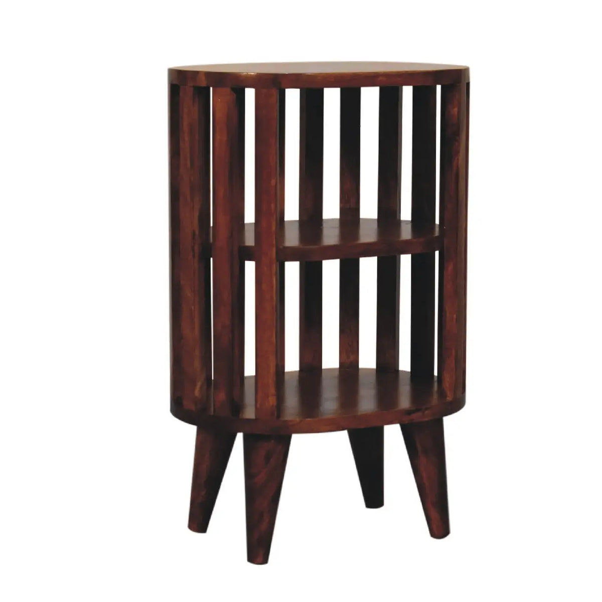 Ariella Double Shelf Chestnut Bedside Table | Nightstand