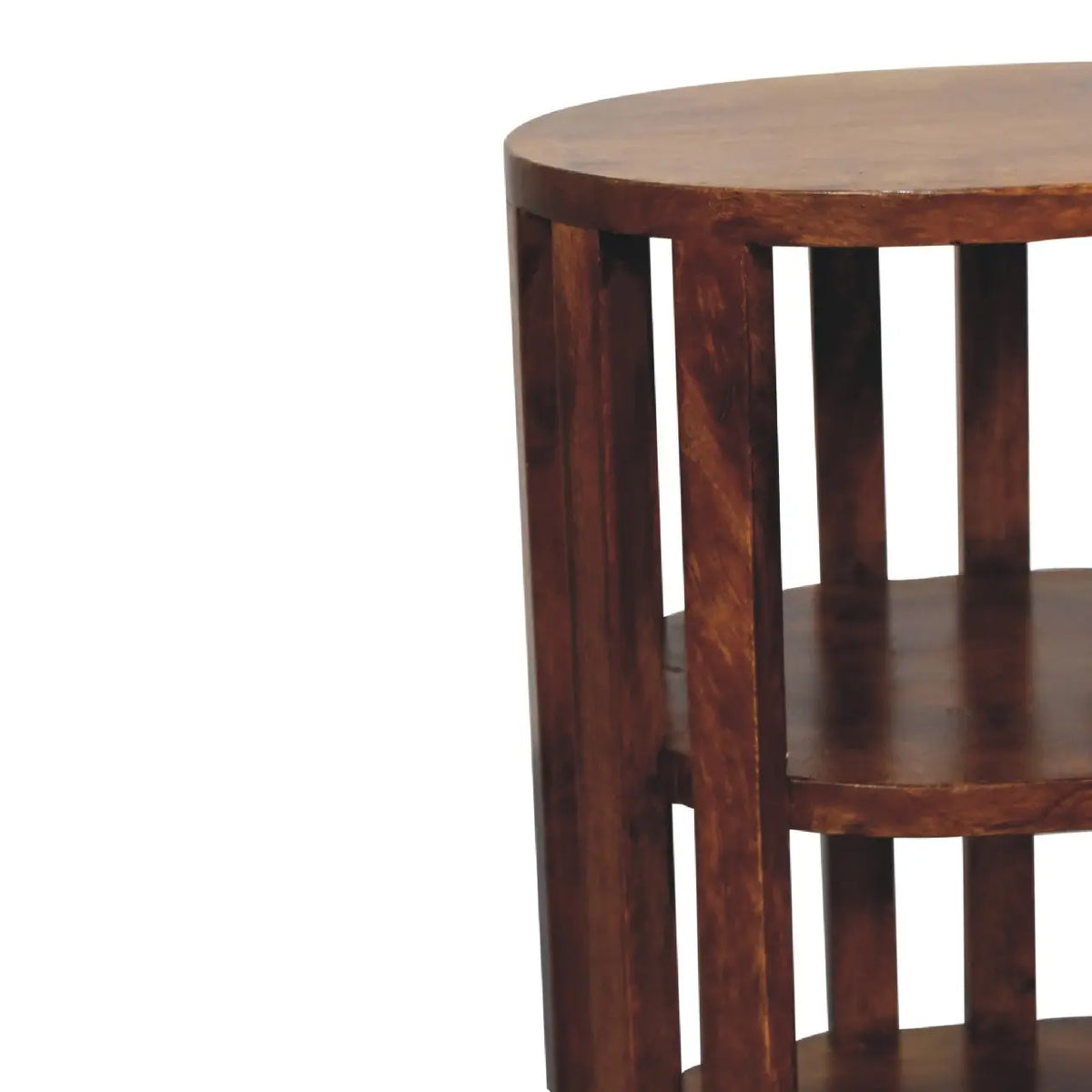 Ariella Double Shelf Chestnut Bedside Table | Nightstand
