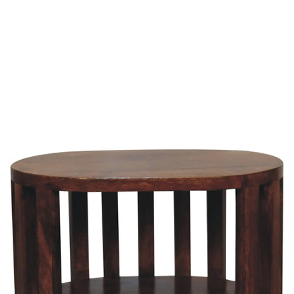 Ariella Double Shelf Chestnut Bedside Table | Nightstand