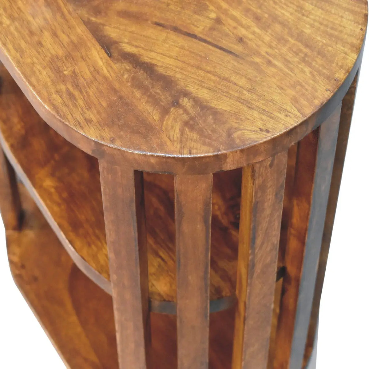 Ariella Double Shelf Chestnut Bedside Table | Nightstand